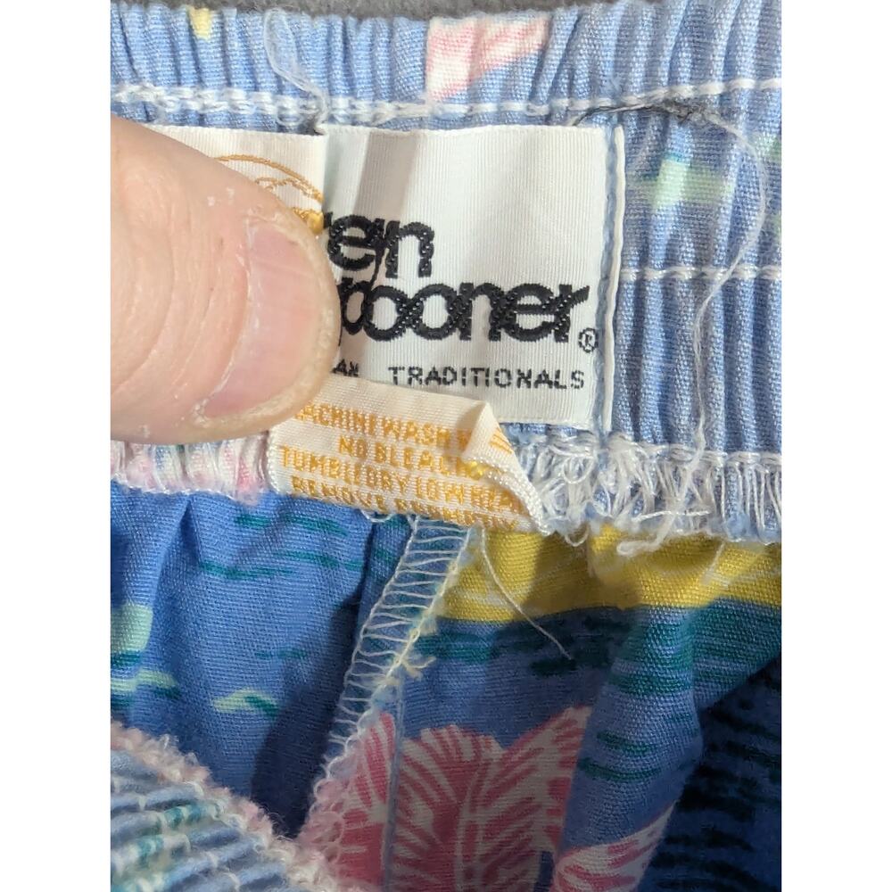 VTG Reyn Spooner Womens S Two Piece Set Hawaiian Blue Floral Print Aloha 60s 70s - Picture 9 of 15